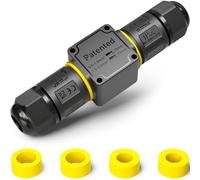 PEBA Connecteur de câble étanche à 3 broches, 2 voies IP68, connecteur de câble étanche de 4 à 12 mm de diamètre, boîte de distribution extérieure, 3 conducteurs, borne de connexion avec levier pour