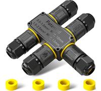 PEBA Connecteur de câble étanche à 3 broches, 5 voies IP68, connecteur de câble étanche de 4 à 12 mm de diamètre, boîte de distribution extérieure, borne de connexion avec levier pour l'extérieur