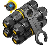 PEBA® Connecteurs de Câbles Étanches IP68 - Boîte de jonction 3 Fils - Raccord extérieur étanche pour jardin - Dérivation de câble Ø4-12mm - Boîtier électrique extérieur étanche et sécurisé,4 pièce