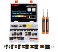 PEBA Kit de Connecteurs Automobiles étanches IP67 - Connecteurs de câble 1/2/3/4/5/6 pôles pour 0,34-2,5 mm², compatibles AMP Superseal 1.5, pour voiture, moto et bateau, avec 2 outils d’extraction