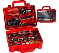 PEBA Kit de Pince à Sertir Étanche pour Connecteurs de Voiture | Convient pour câbles de 0,34 à 2,5 mm² | Avec connecteurs 1-6 pôles, pince à dénuder et outil de traction, pour voitures, motos, etc
