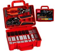 PEBA Pinces à sertir Kit - 28 Connecteurs Dupont 2,5mm + JST-XH 2,5mm + kit de Connecteur JST-PH 2.0 avec pince à dénuder, outil de sertissage 0,03-0,5 mm² pour PH 2.0, Dupont, série JST, Molex