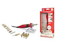 Pebaro 0262 Pyrograveur avec Fonction on/Off, 9 poinçons, 9 Pointes, Pointe à souder, Couteau en polystyrène, pyrographie, brûleur à Bois, brasage, découpe de polystyrène, Bricolage avec Bois