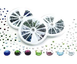 Pebaro 1440 Pierres Strass, 4 Tailles, Bleu/Bleu Clair/Vert Clair/Vert/Violet/Violet Clair/Blanc