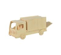 Pebaro 354S Modèle de scie à chantourner camion contreplaqué 3 mm DIN A4 Motif pré-imprimé Scie à chantourner Bricolage Peindre Prêt à l'emploi Pour le bricolage avec du bois Idée cadeau