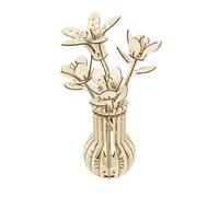 Pebaro 478/1 Kit de Construction en Bois découpé au Laser Fleurs avec Vase | Construction en bois à peindre soi-même, exprimer, peindre et c'est prêt