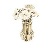 Pebaro 478/2 Kit de Construction en Bois découpé au Laser avec Vase | Construction en bois à peindre soi-même, exprimer, peindre et c'est prêt