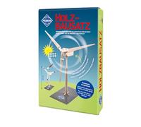 Pebaro 834/2 Solar Wooden Construction Kit 3D Puzzle Windmill, 25 x 7 x 32 cm