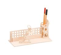 Pebaro 840/2 - Kit de Construction en Bois - Support de Table - Porte-Stylo - Puzzle 3D - Kit de modélisme - Bricolage avec Bois - Puzzle en Bois - Kit de Bricolage - Plaque en Bois prédécoupée -
