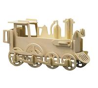 Pebaro 850/1 Kit de construction en bois Locomotive, puzzle 3D, kit de modélisme, bricolage avec bois, puzzle en bois, kit de bricolage, plaque en bois prédécoupée, casser, emboîter, prêt, idée cadeau