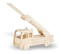 Pebaro 851/2 - Jeu de Construction en Bois Camion de Pompier