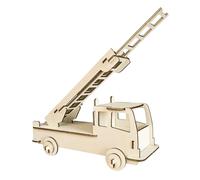 Pebaro 851/2L - Kit de Construction en Bois - Camion de Pompier découpé au Laser - Puzzle 3D - Puzzle en Bois