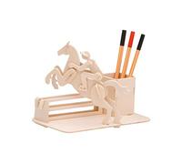 Pebaro Kit de Construction en Bois 840/1 - Support de Table - Porte-Stylo - Puzzle 3D - Kit de modélisme - Bricolage avec Bois - Puzzle en Bois - Kit de Bricolage - Plaque en Bois prédécoupée -