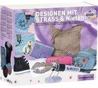 Pebaro Pebaro Crystal Art Set with 12 Attachments and Rhinestones and Rivets (Ensemble d'art en cristal Pebaro avec 12 attaches, strass et rivets)