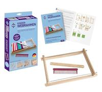 Pebaro WEB0117 Métier à Tisser en Bois pour Enfants à créer de manière créative, Largeur de la Toile 17 cm, avec Bateau, Peigne, 2 Rayons métalliques, Instructions (français Non Garanti)