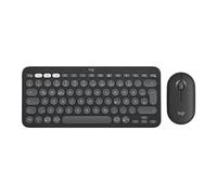 Ensemble clavier et souris Logitech Pebble 2 Combo - Ensemble clavier et souris - sans fil - Bluetooth LE - QWERTY - Espagnol - graphite ton sur ton