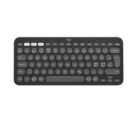 Pebble Keys 2 K380s - Clavier - sans fil - Bluetooth LE - QWERTY - Nordique (Danois/Finnois/Norvégien/Suédois) - graphite ton sur ton