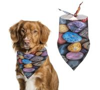 Pebbles and Rocks Bandana pour chien en coton doux lavable au quotidien en été durable Triangle réversible Convient pour les chiens et chats de petite, moyenne et grande taille