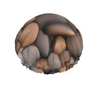 Pebbles in the beach Bonnet de douche double couche pour femme, réutilisable, design de grande taille adapté à toutes les longueurs de cheveux, adapté pour les filles, spa et salon à domicile.