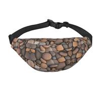 Pebbles in the Beach Grand sac banane tendance pour voyage, décontracté, convient pour le sport, la course, le cyclisme, les voyages, la pêche