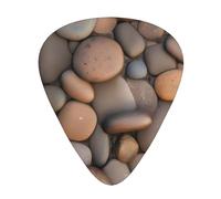 Pebbles in the beach Lot de 12 médiators durables antidérapants Différentes tailles pour guitare électrique acoustique Ukulélé