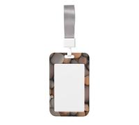 Pebbles in The Beach Porte-badge coulissant avec cordon, étui imprimé pour carte d'identité professionnelle