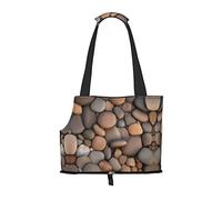 Pebbles in The Beach Sac à bandoulière imprimé pour animal de compagnie, spécialement conçu pour les petits chiens et chats, bandoulière multifonction et sac à main