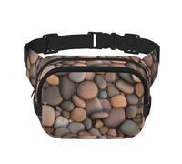 Pebbles in the beach Sac banane multifonction imprimé sac bandoulière tendance unisexe sac de rangement sport voyage