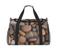 Pebbles In The Beach Sac de voyage à la main. Design tendance, grande capacité de stockage, adapté pour les voyages d'affaires et les courts voyages, noir, taille unique