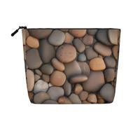 Pebbles in The Beach Trousse de maquillage en chanvre synthétique pour femme 100 % polyester, imperméable, grande capacité, parfaite pour les voyages et un usage quotidien