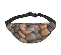 Pebbles In The Beach Waist Bag. Léger et imperméable, adapté pour les voyages et l'utilisation quotidienne, design tendance, pour homme et femme.