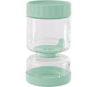 Pebbly - Bocal Verre 900 Ml 2 Compartiments Vert Sauge Cornichons