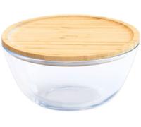 Pebbly Bol à mixer rond avec couvercle bambou 2,6 L