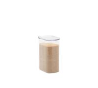 PEBBLY - Boîte de Conservation Haute et Rectangulaire en Verre avec Couvercle en Verre - 1,2 L - Un Rangement Optimisé pour une Cuisine Organisée, Protégez vos Aliments tout en Limitant le Gaspillage