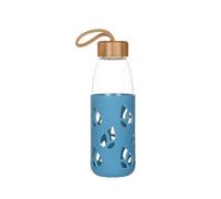 Pebbly - Bouteille en Verre Nomade avec Protection en Silicon - 550 ml | Transportez Facilement vos Boissons Préférées, Pratique et Résistante