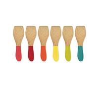 Pebbly NBA021 Set de 6 spatules à raclette-Multico, Multicolore, 13 cm