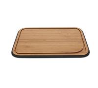 Pebbly NBA097 Planche à découper avec rigole petit, Bambou, Noir