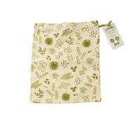 Pebbly Sac à vrac alimentaire NBA156, coton bio réutilisable, vert 20 x 25 cm
