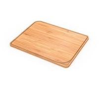 Pebbly Planche à découper bambou naturel avec rigole 37 x 29 cm