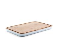 PEBBLY - Planche à Découper S de Cuisine en Bambou - 25 x 17,5 cm - Design Élégant dans votre Cuisine, Prise en Main Facile