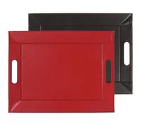 PEBBLY Plateau bicolore réversible 45 x 35 cm Rouge / Noir