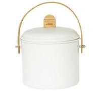 Pebbly – Seau à compost d'intérieur – Acier, anse bambou, 3,5 L, filtre charbon, sans risque de fuite