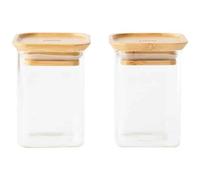 Boite de conservation carrée en verre Pebbly 240 ml - Les 2