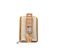 PEBBLY - Set du Chef (Planche à Découper, Filet, Couteau d'Office, Économe) - Lot de 4 - Indispensables pour Cuisiner au Quotidien, Matériaux Responsables