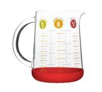 Verre mesureur/doseur 1L en verre et silicone