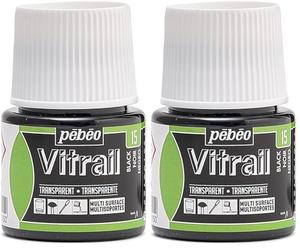 PEBEO 050015 Vitrail 1 Flacon Noir 45 ML (Lot de 2)