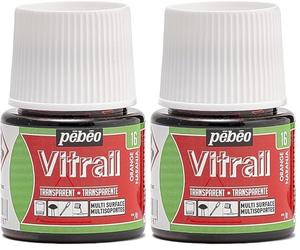 PEBEO 050016 Vitrail 1 Flacon Orange 45 ML (Lot de 2)