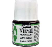 Pébéo 051001 Auxiliaires Vitrail 1 Flacon Medium Pailleté 45 ML, Nacre