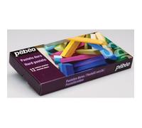 Pébéo – Pastels carrés durs – Boîte de 12 couleurs assorties