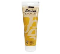 Pébéo - Acrylique Fine Studio Acrylics - Peinture Acrylique Jaune - Ocre Jaune - 250 ml 169-027